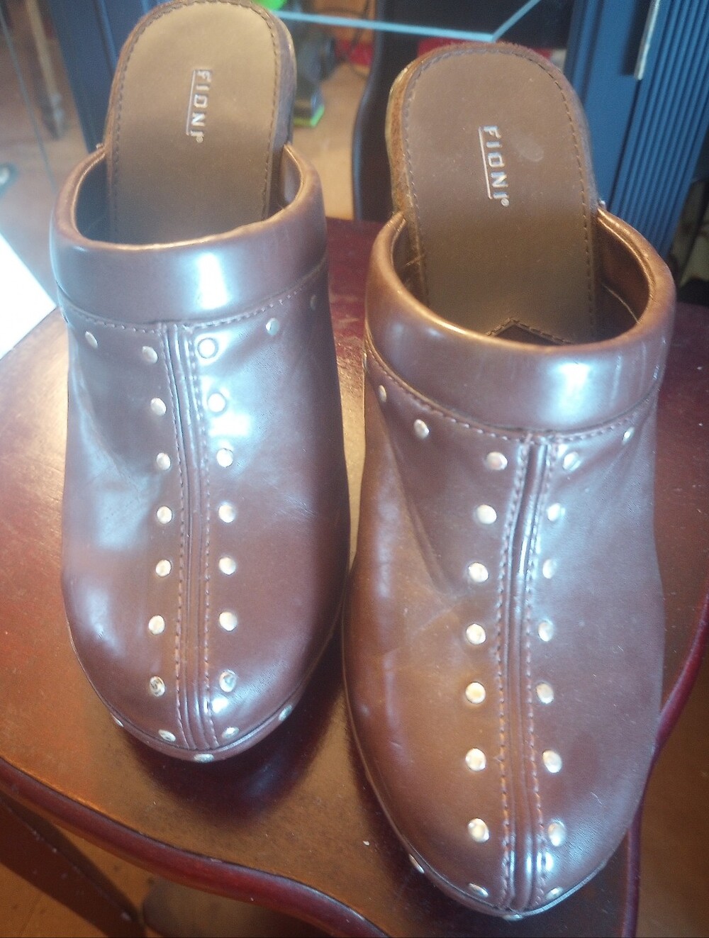 Studded Brown Leather Booties